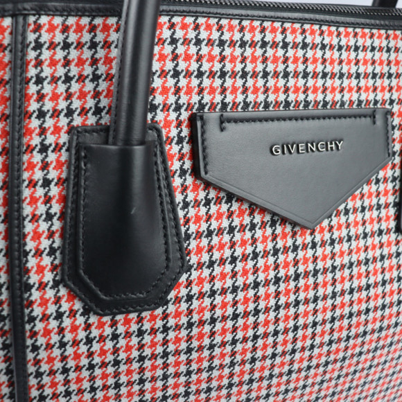 GIVENCHY Givenchy Antigona Soft Medium Handbag BB50F2B0Z0 Wool Leather Red Bl... - Picture 7 of 9